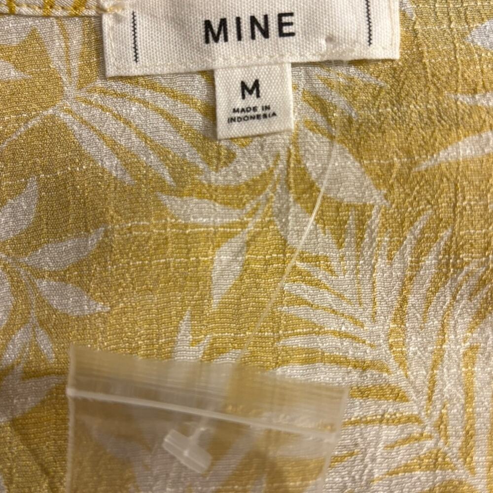 Anthropologie $48MSRP Mine Floral Yellow Top Size Medium NWT - Picture 2 of 3
